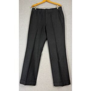Vintage 70s Corbin Georgetown University Shop Charcoal Pleated Trousers 33x30
